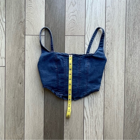 Zara Dark Blue Denim Top - Picture 4 of 5